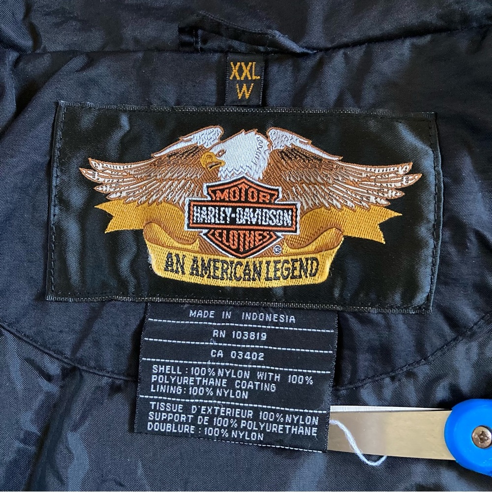 Harley-Davidson Women's 2XL Black Jacket Coat Logo Motorcycle Riding Vintage - Picture 7 of 11